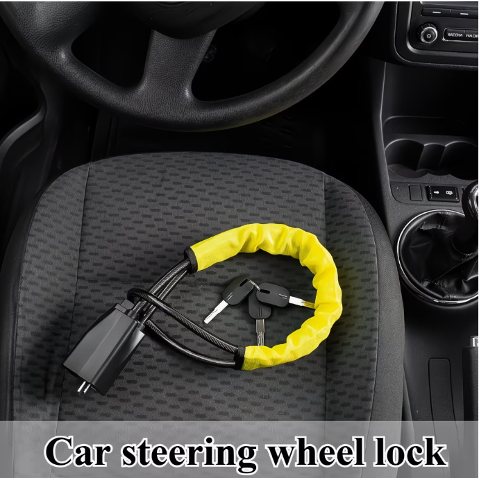 Heavy Duty Steering Wheel Seatbelt Lock