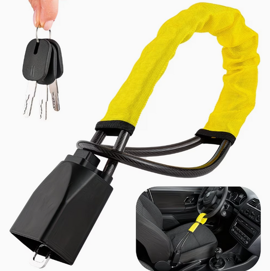 Heavy Duty Steering Wheel Seatbelt Lock