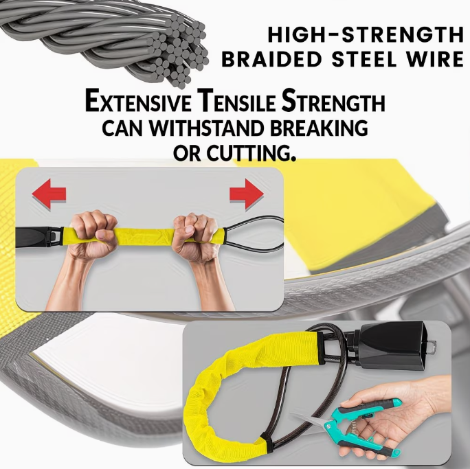 Heavy Duty Steering Wheel Seatbelt Lock