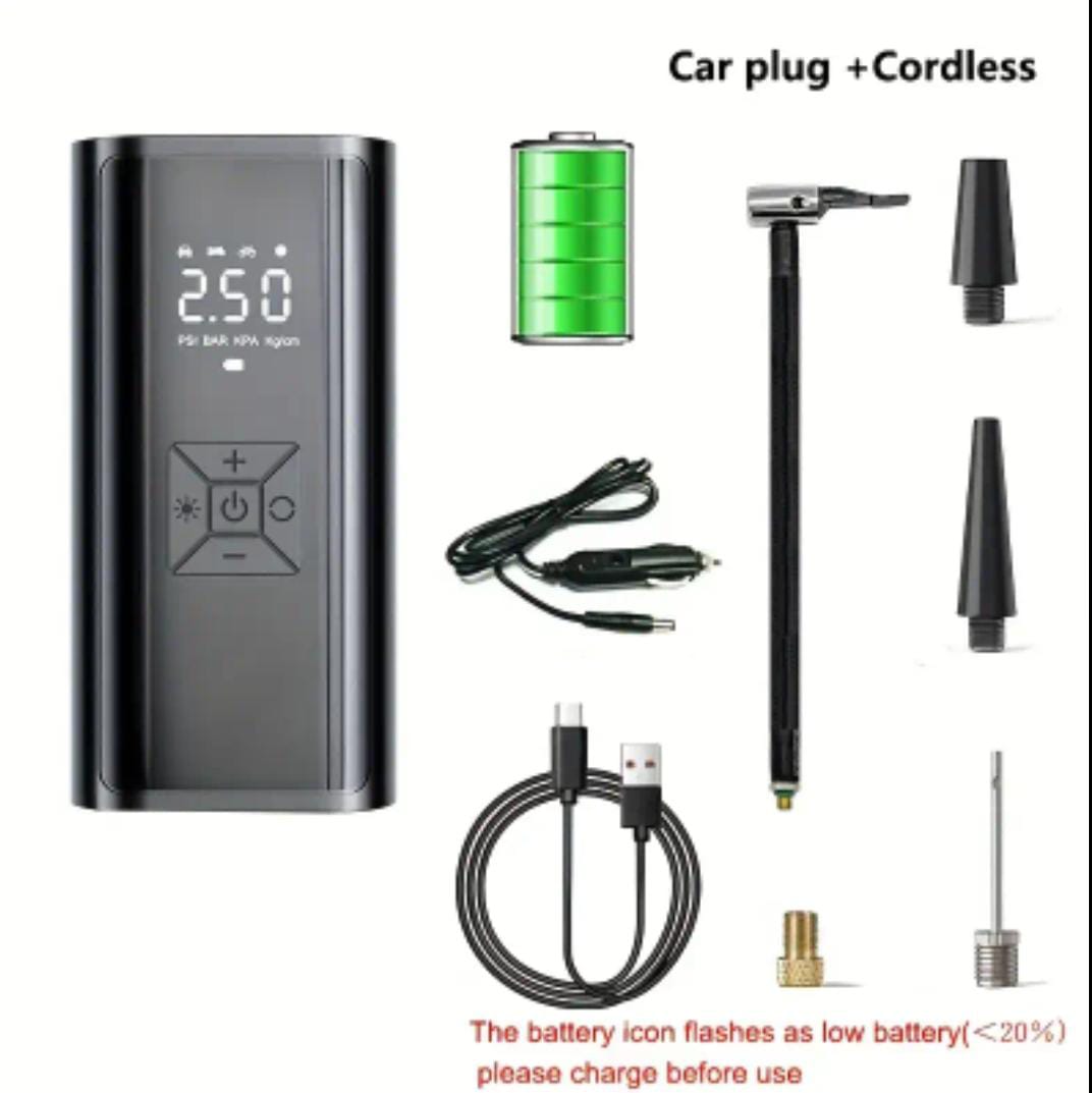 Carstomize Portable Air Compressor – Rechargeable Tyre Inflator