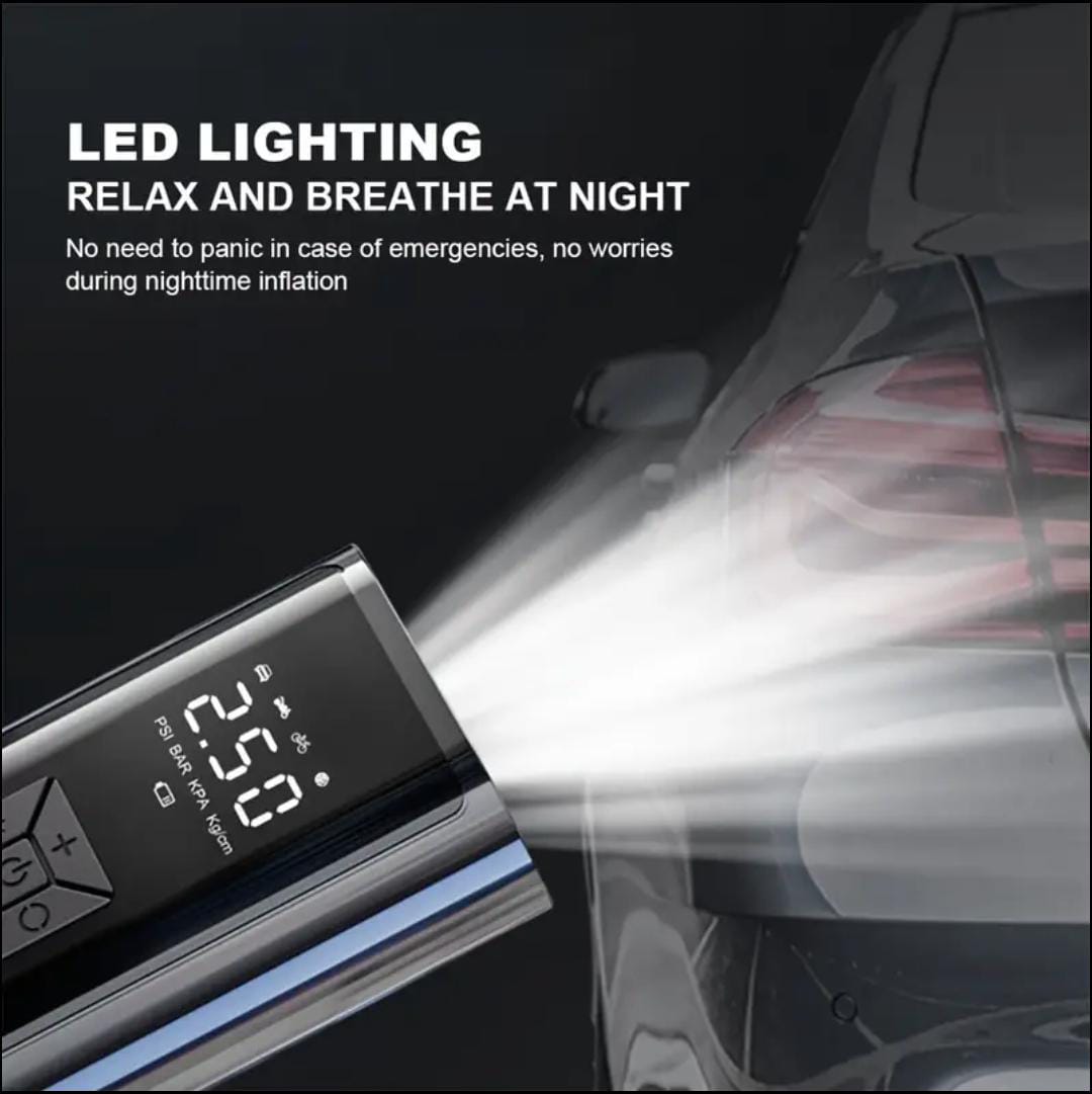 Carstomize Portable Air Compressor – Rechargeable Tyre Inflator