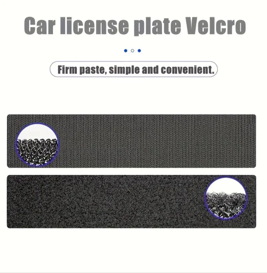 Frameless Velcro Plate Holder – Clean Look Mounting Kit